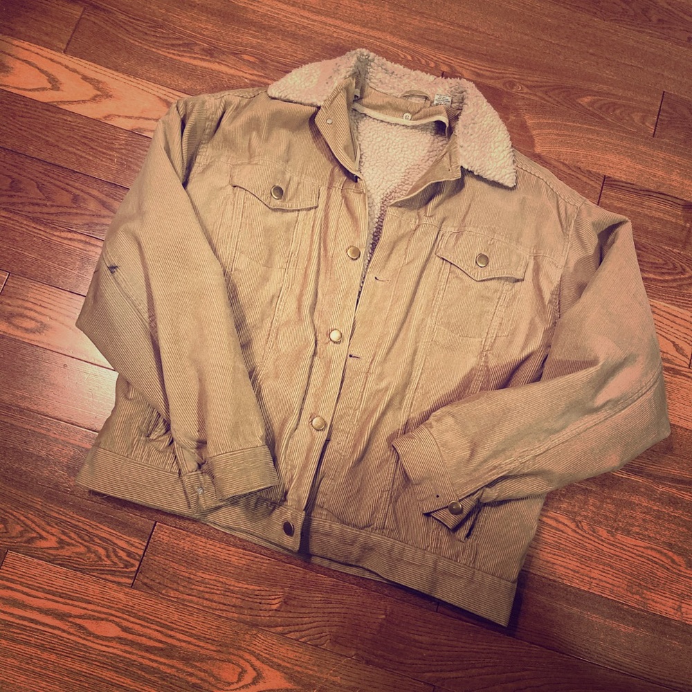 Tan Corduroy Bomber